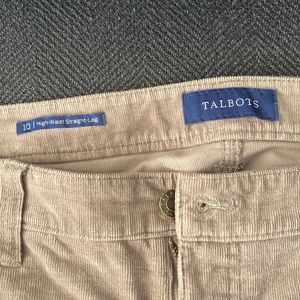 Talbots size 10, high-waist, straight leg gray corduroys. Perfect condition.